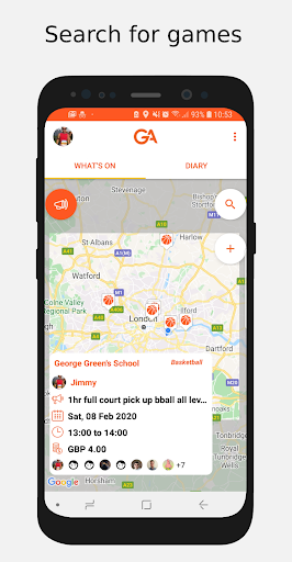 Android application GameOn Active screenshort