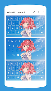 Anime-Mädchen-Tastatur-Thema