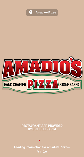 Android application Amadio’s Pizza screenshort