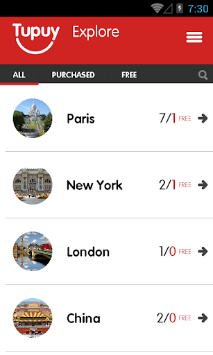 Android application Tupuy: The audio guide screenshort