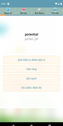 Học từ vựng tiếng Anh Screenshot 4 - AppWisp.com