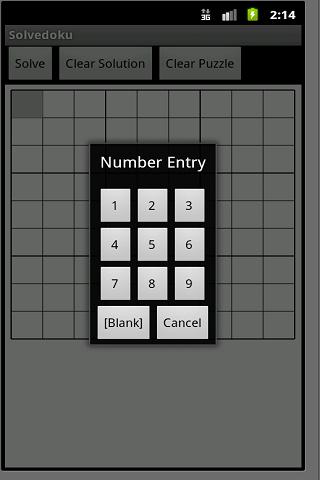 Android application Solvedoku screenshort