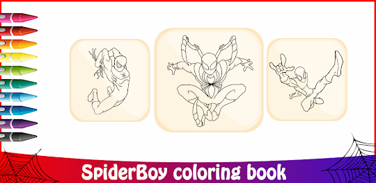 spider boy coloring book man