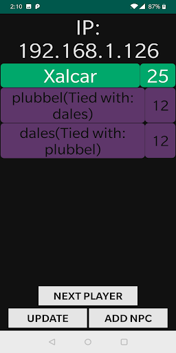 Android application Initracker screenshort