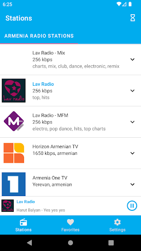Android application Armenia Radio Stations screenshort