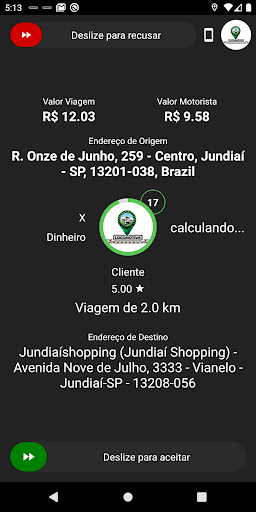 Android application Locomotiva - Motorista screenshort