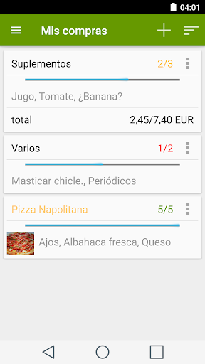 Vista previa de la aplicación
