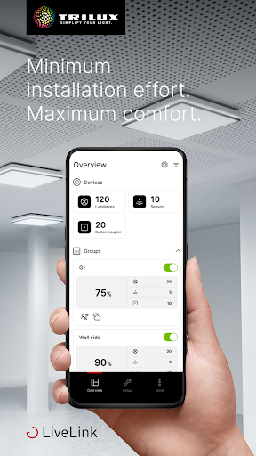 Android application LiveLink ONE screenshort