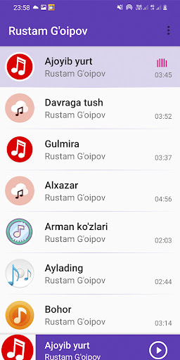 Рустам қӯшиқлари Screenshot 1 - AppWisp.com