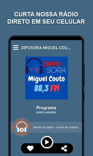 Android application Difusora Miguel Couto 88,3 FM screenshort