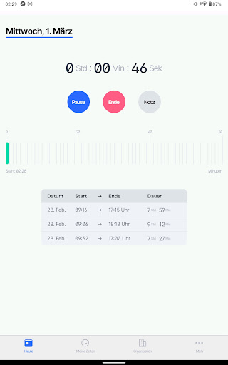 Zeitlog Screen 3
