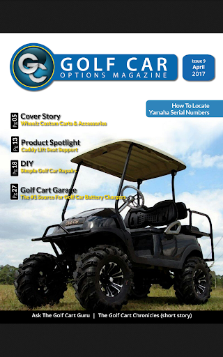Golf Car Options Screen 2