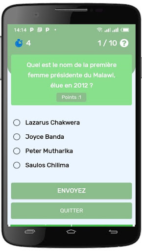 Quiz Malawi Screen 2