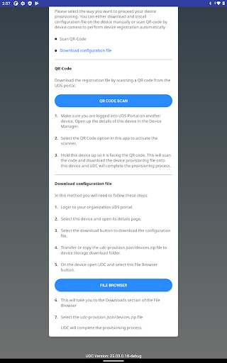 Screenshot of Lenovo Universal Device Client