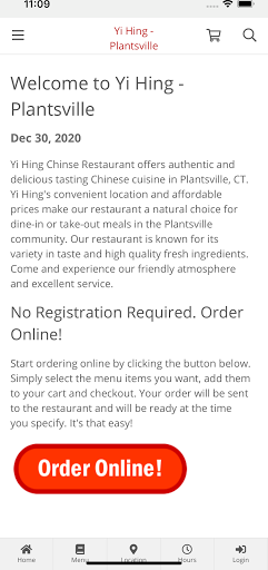 Android application Yi Hing - Plantsville Ordering screenshort