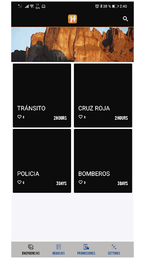 Android application HELP ME screenshort