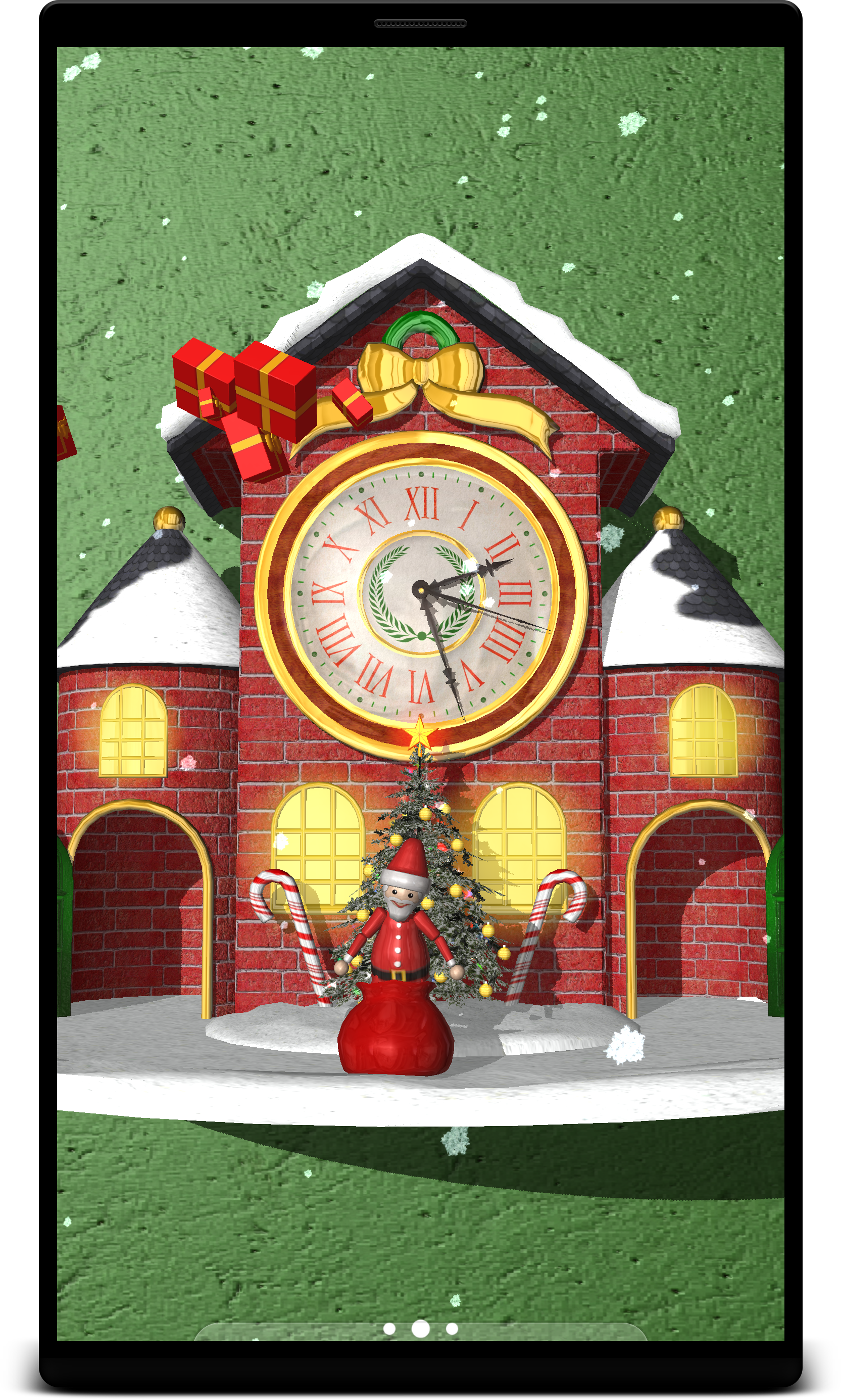 Android application Christmas Animated Clock 3D screenshort