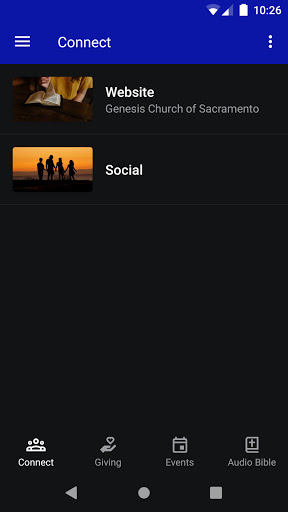 Android application SacGenesis screenshort