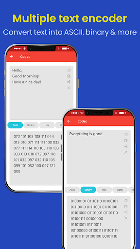 Text, Number, Binary, ASCII Co Screen 2