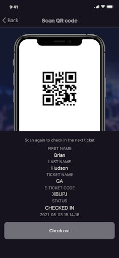 Zaiko TicketGate Screen 3
