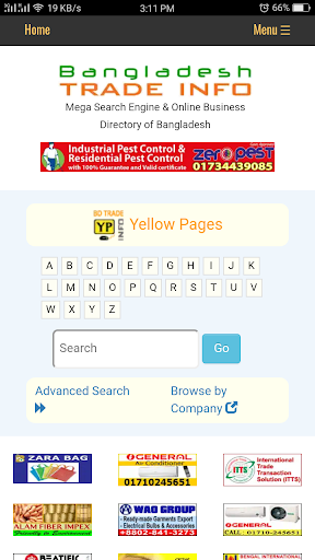 Android application BD TRADE INFO screenshort
