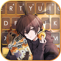 Anime Skater Boy Keyboard Background
