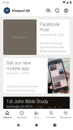 Android application Vineyard Grand Rapids screenshort
