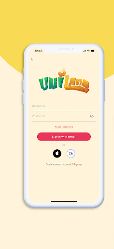 Android application Uniland screenshort