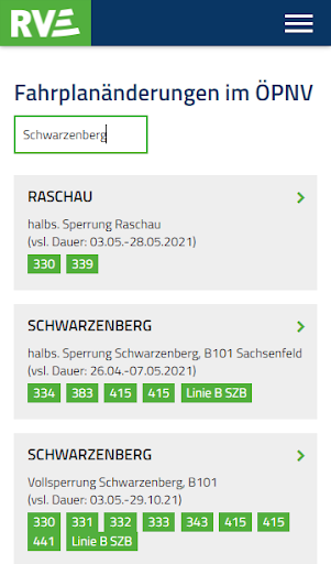 RVE - Regionalverkehr Erzgebir Screen 3