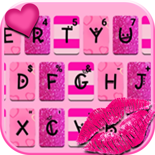 Pink Girly Love Keyboard Theme  Icon