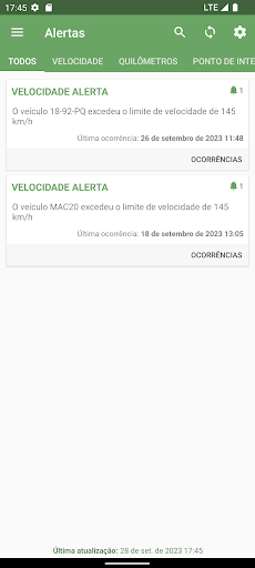 GeoCar Telemetria Screen 2