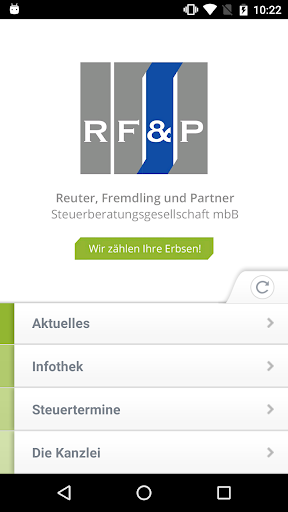 Android application Reuter, Fremdling & Partner screenshort