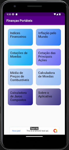 Android application Finanças Portáteis screenshort