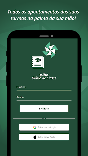 Android application e-ba - Diário de Classe screenshort