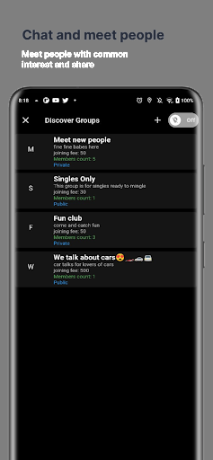 Android application GroupChat screenshort