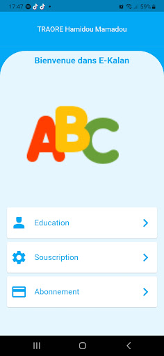 Android application E-Kalan screenshort