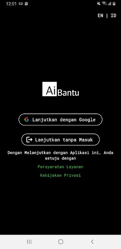 Android application AI Bantu screenshort