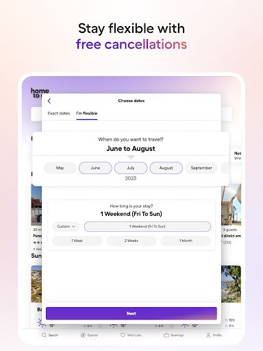 Screenshot of Vacation Rentals - HomeToGo