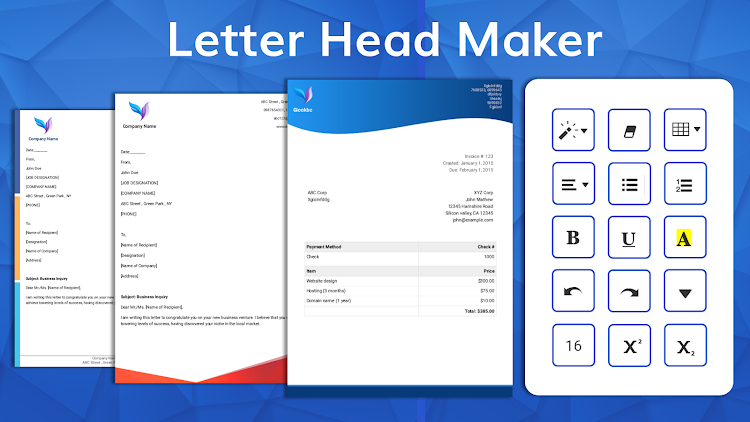 Letterhead Maker with logo PDF - 4.0 - (Android)