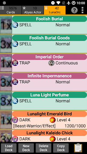 Database for Yugioh Cards Screen 3