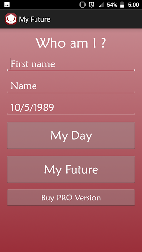 Android application My Future screenshort