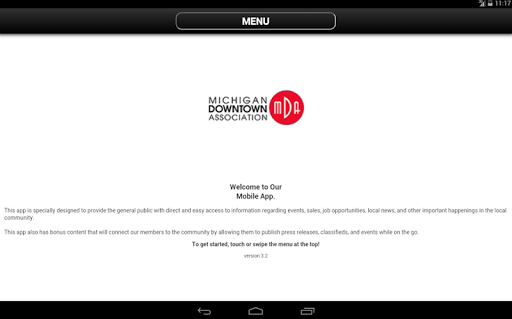 Android application Michigan Downtown Association screenshort