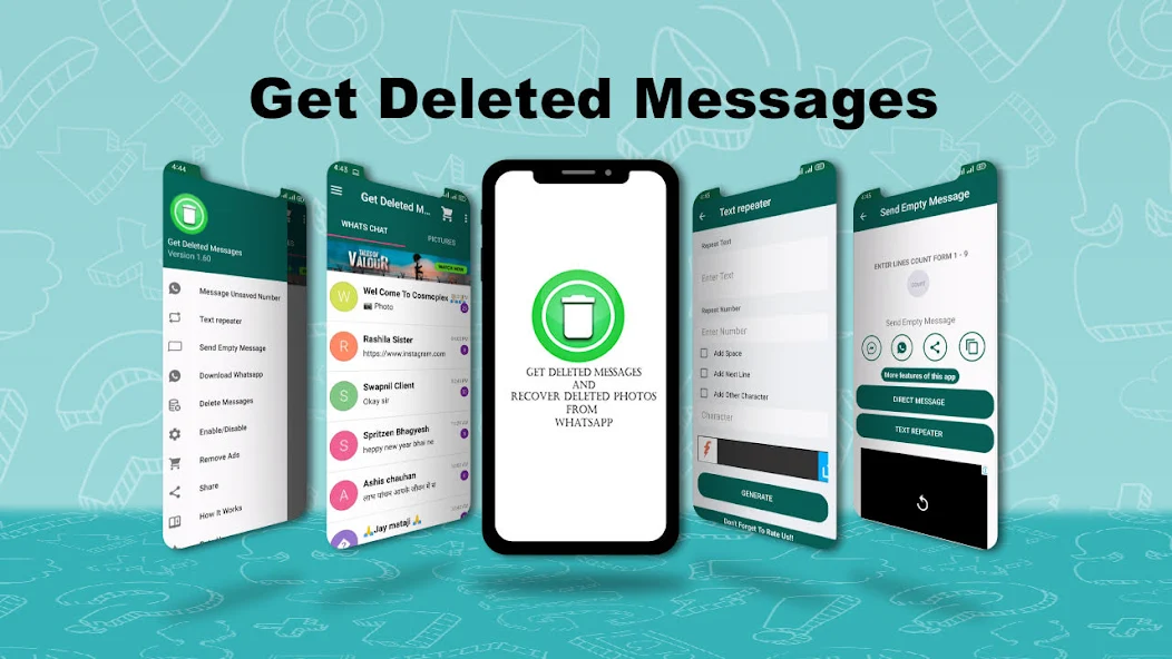 Get Deleted Messages text with some relevant images