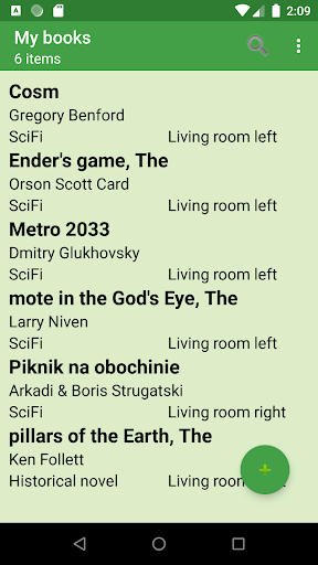 Android application My books screenshort