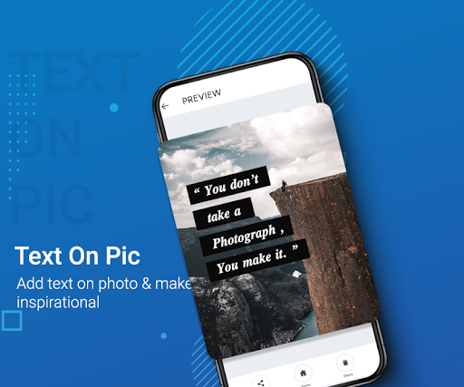 Screenshot of TextOnPic : Text on Photo