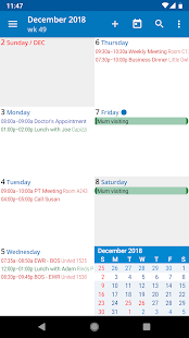 aCalendar+ Calendar & Tasks Screenshot