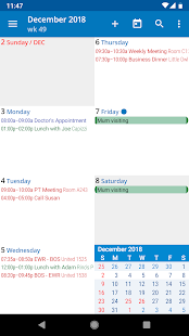 aCalendar+ Calendar & Tasks Ekran görüntüsü