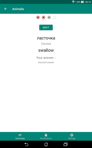 English Words Notifications