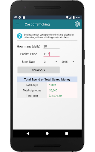 Macro Calorie Calculator Screen 3