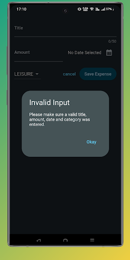 Expense Tracker Screen 3